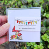 Cute Little 3x3 Pint Size Notes: Magical Mushroom
