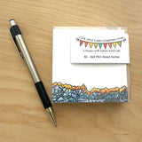 Cute Little 3x3 Pint Size Notes: Alpenglow Mountains