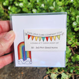 Cute Little 3x3 Pint Size Notes: Rainbow