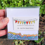 Cute Little 3x3 Pint Size Notes: Alpenglow Mountains