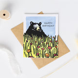 Cute Little Card: Happy Birthday Black Bear