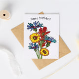 Cute Little Card: Happy Birthday Wildflowers