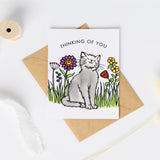 Cute Little Card: Thinking of You Kitty Cat