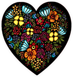 Flower Heart Sticker