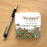 Cute Little 3x3 Pint Size Notes: Flower Field