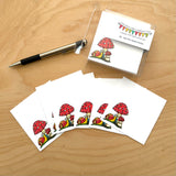 Cute Little 3x3 Pint Size Notes: Magical Mushroom