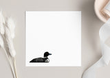 Cute Little 3x3 Pint Size Notes: Loon