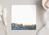 Cute Little 3x3 Pint Size Notes: Alpenglow Mountains