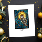 Owl Crown - Simple Giclee Print