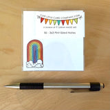 Cute Little 3x3 Pint Size Notes: Rainbow