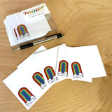 Cute Little 3x3 Pint Size Notes: Rainbow