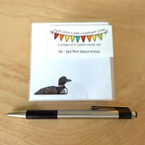 Cute Little 3x3 Pint Size Notes: Loon