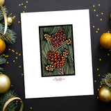 Pinecones framed Sarah Angst Art giclee reproduction print. Created & reproduced in Bozeman, Montana.
