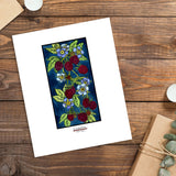 Raspberries framed Sarah Angst Art giclee reproduction print. Created & reproduced in Bozeman, Montana.