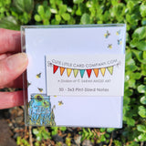 Cute Little 3x3 Pint Size Notes: Fireflies