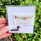 Cute Little 3x3 Pint Size Notes: Loon