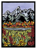 Autumn Mountains Sticker