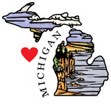 I Love Michigan Sticker