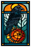 Raven Moon Sticker