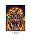 Buffalo in Forest - Simple Giclee Print