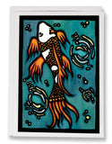 SA102: Koi - Sarah Angst Art Greeting Cards, Giclee Prints, Jewelry, More