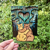 Postcard - Northern Lights Bears