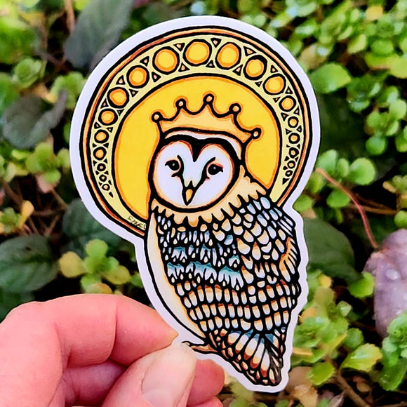 Owl Crown Sticker