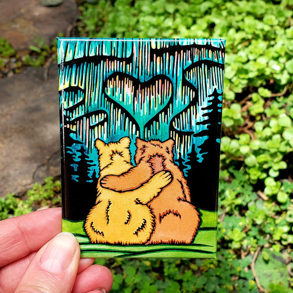 Northern Lights Bears Magnet