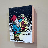 Wood Panel Print - 5"x7" Tomten Gnome