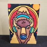 Wood Panel Print - 5"x7" Buffalo Beats