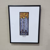 Framed Giclee Print - 8"x10" Square Birch