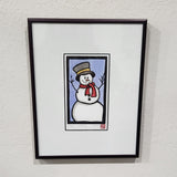 Framed Original - 8"x10" Snowman 17/75