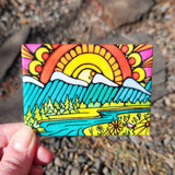 Mountain Sunburst Magnet