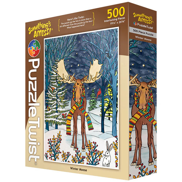 500 Piece Puzzle - Winter Moose