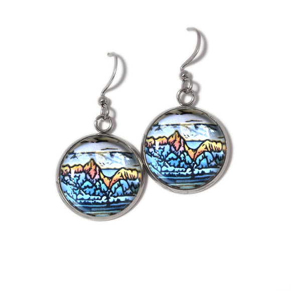 SA Earrings - Alpenglow Mountains