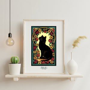 Black Cat - Simple Giclee Print