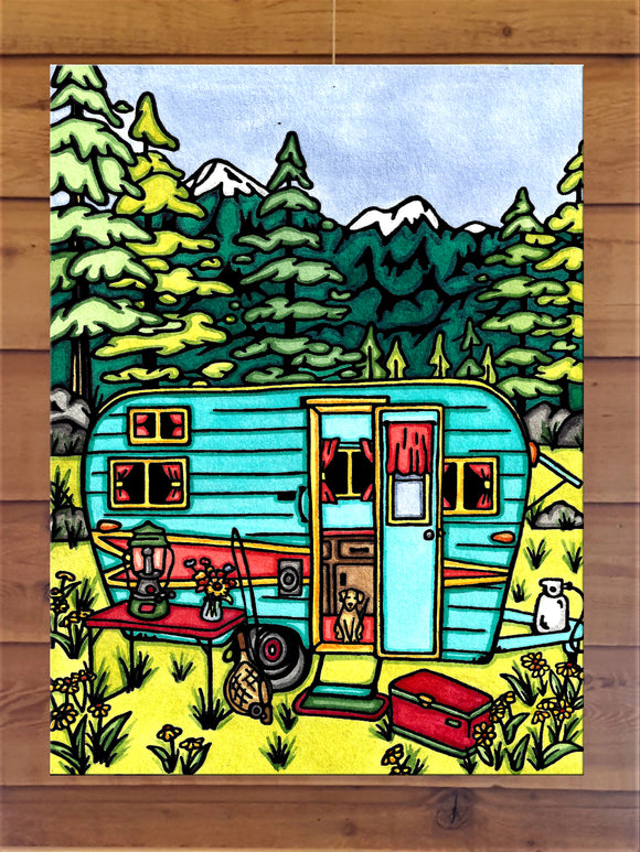 Vintage Camper Canvas