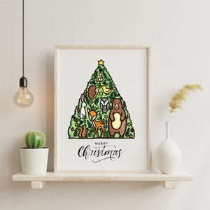 Christmas Critters - Simple Giclee Print