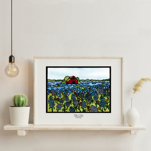 Fields of Blue - Simple Giclee Print