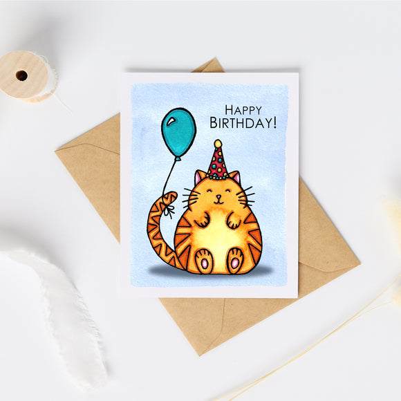 Cute Little Card: Happy Birthday Cat
