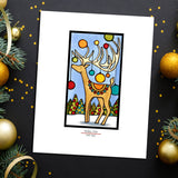 Holiday Deer - Simple Giclee Print