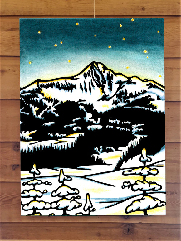 Mountain Night Canvas