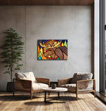 Moose in Forest Canvas
