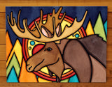 Moose in Forest Canvas