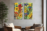 Mountain Bluet and Indian Paintbrush Canvas Prints by Sarah Angst Art
