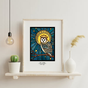 Owl Crown - Simple Giclee Print