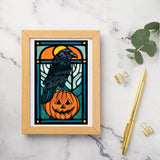 SA447: Halloween Raven with Pumpkin