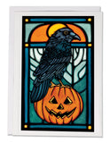 SA447: Halloween Raven with Pumpkin