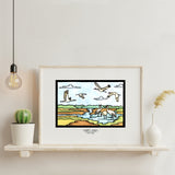 Sandhill Cranes - Simple Giclee Print