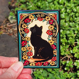 Black Cat Magnet